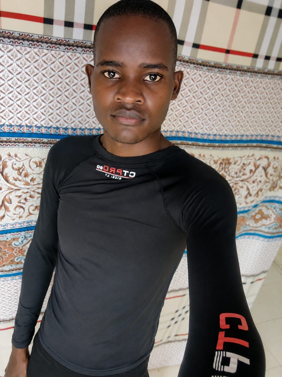 Victor Kipkorir Seurei dressed for athletics